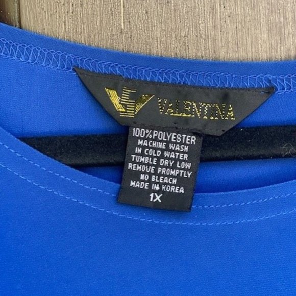 Valentina royal blue top  size 1X - Picture 4 of 4